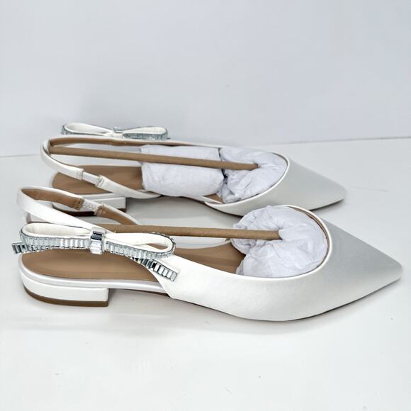 NEW Ted Baker Green Jewel Bow Jane Slingback D'orsay Flats US 8.5 NEW Ted - Picture 1 of 7